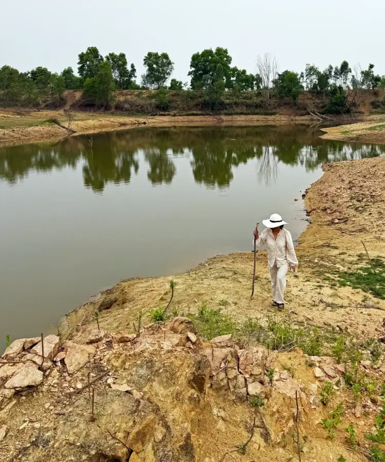 Chaitali Raizada, founder of Earthness, taking a stroll by the lake.