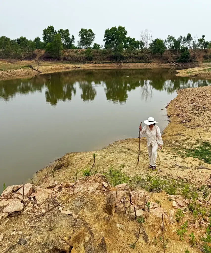 Chaitali Raizada, founder of Earthness, taking a stroll by the lake.