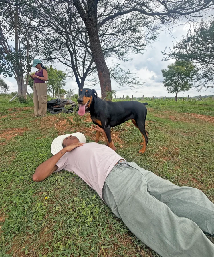 Rahul Jauhari, founder of Earthness™, taking a nap under the tree.